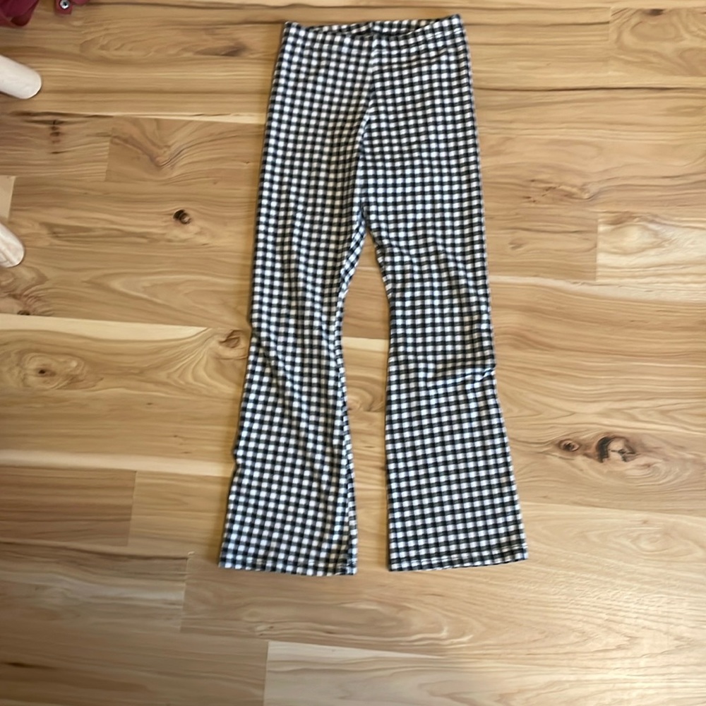 Old Navy checkered flare leggings